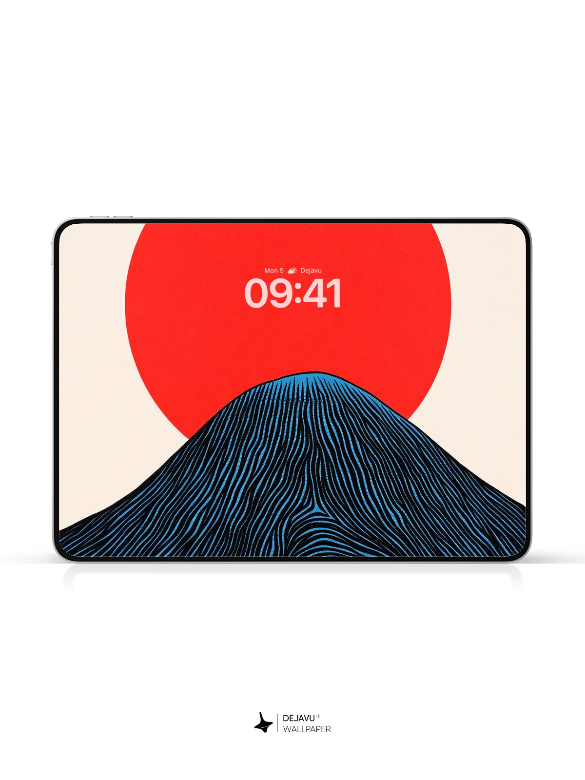 Minimalist Mountain Sunset Wallpaper 4K for iPhone Lock Screen