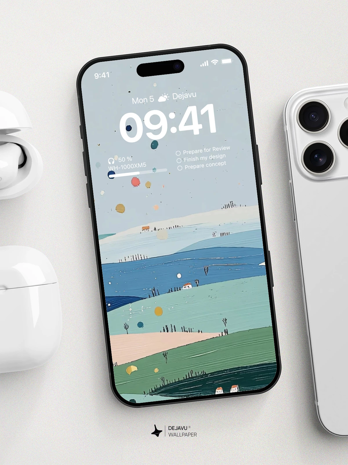 Abstract Landscape Wallpaper 4K for iPhone Lock Screen