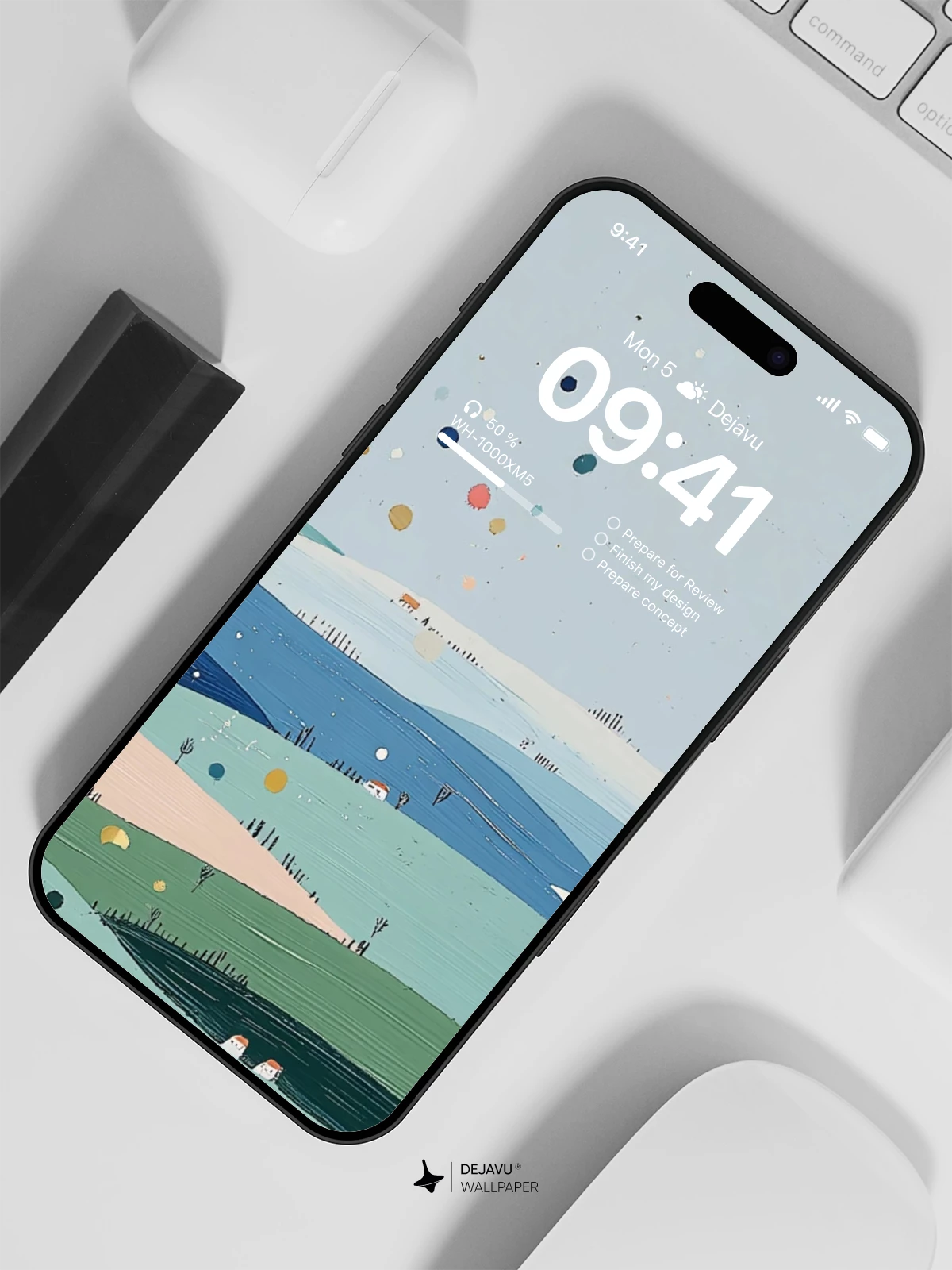 Abstract Landscape Wallpaper 4K for iPhone Lock Screen