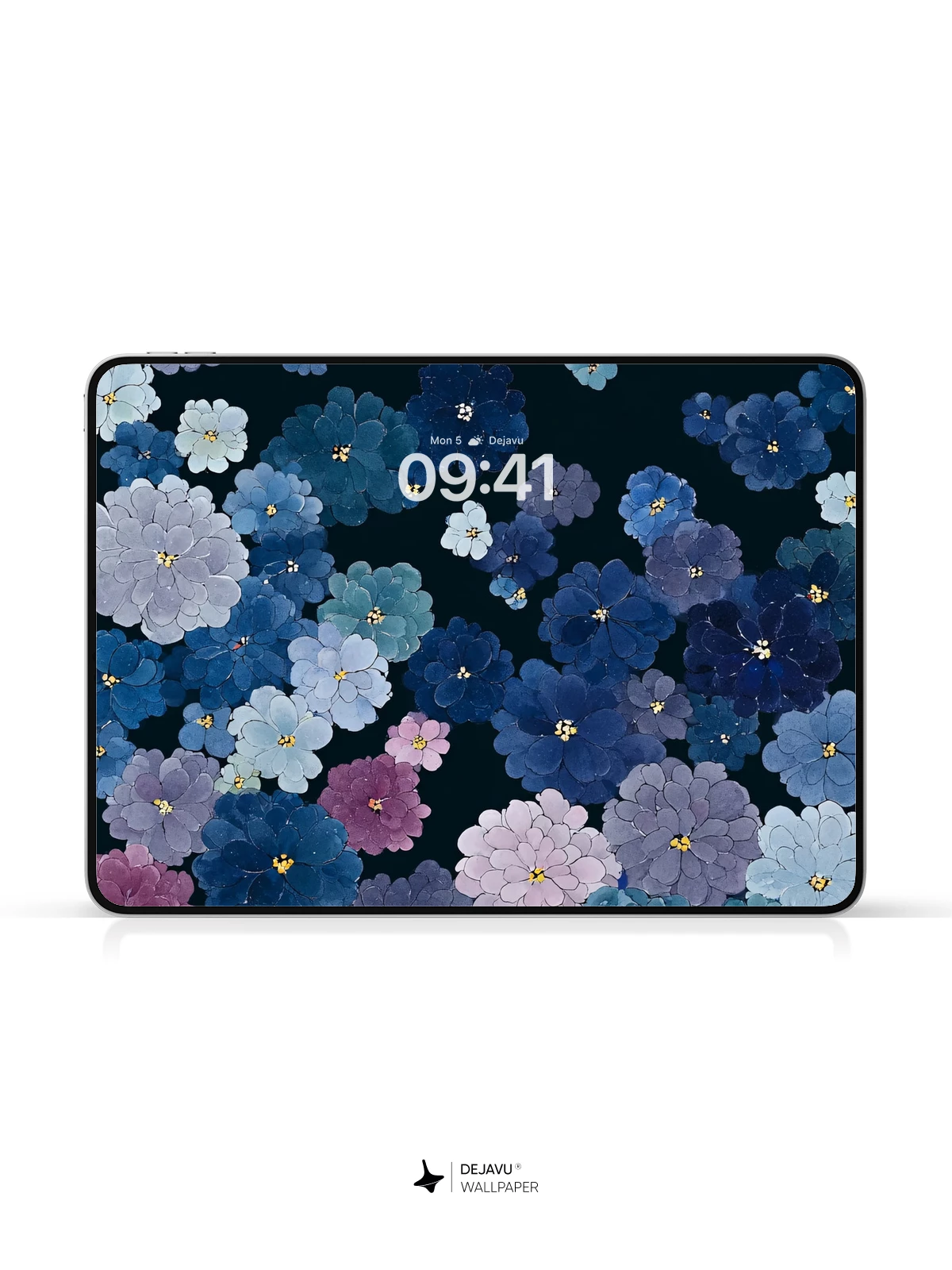 Blue Floral Wallpaper 4K for iPhone Lock Screen