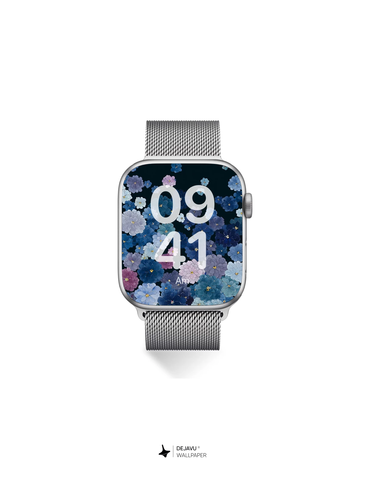 Blue Floral Wallpaper 4K for iPhone Lock Screen