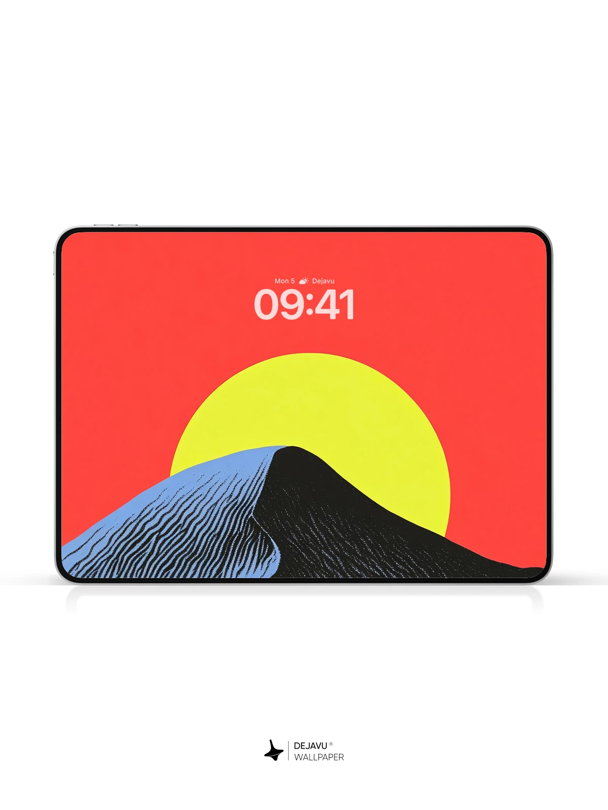 Minimalist Mountain Sunset Wallpaper 4K for iPhone Lock Screen