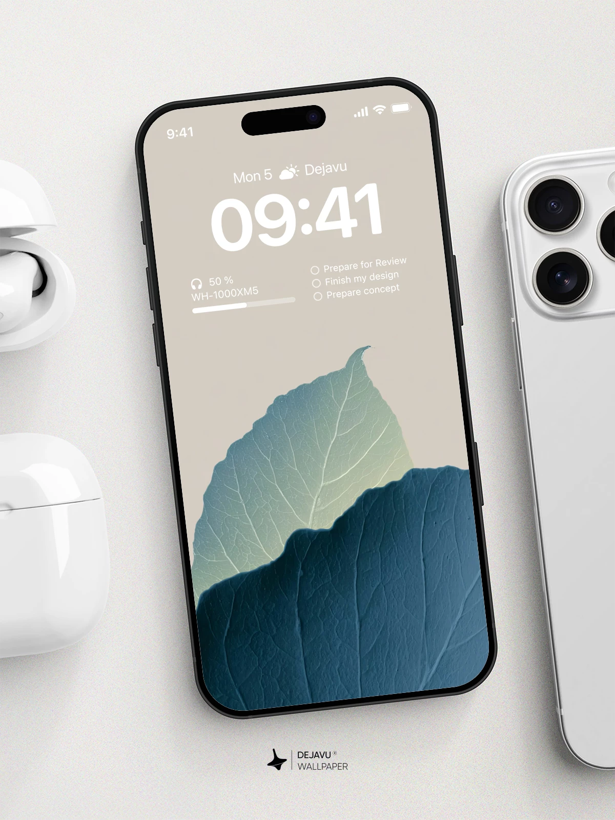 Minimal Leaf Wallpaper 4K for iPhone Lock Screen