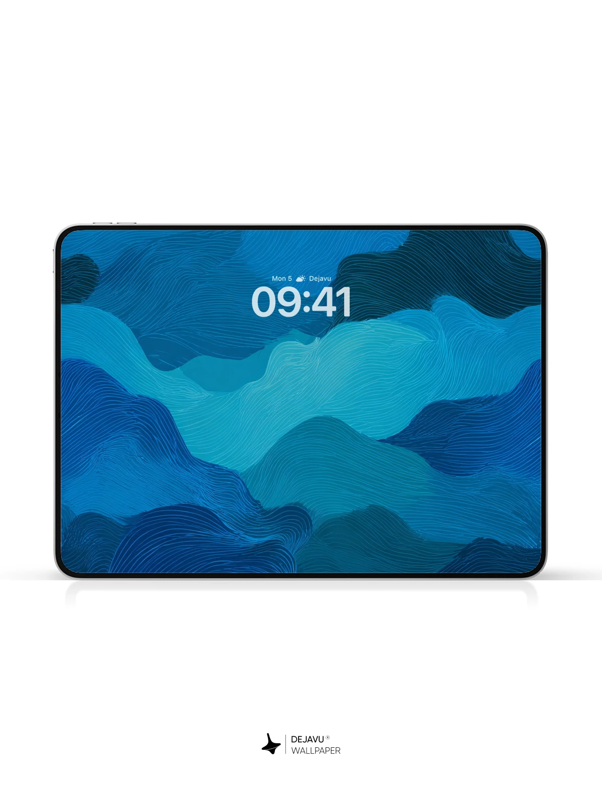 Abstract Blue Waves Wallpaper 4K for iPhone Lock Screen
