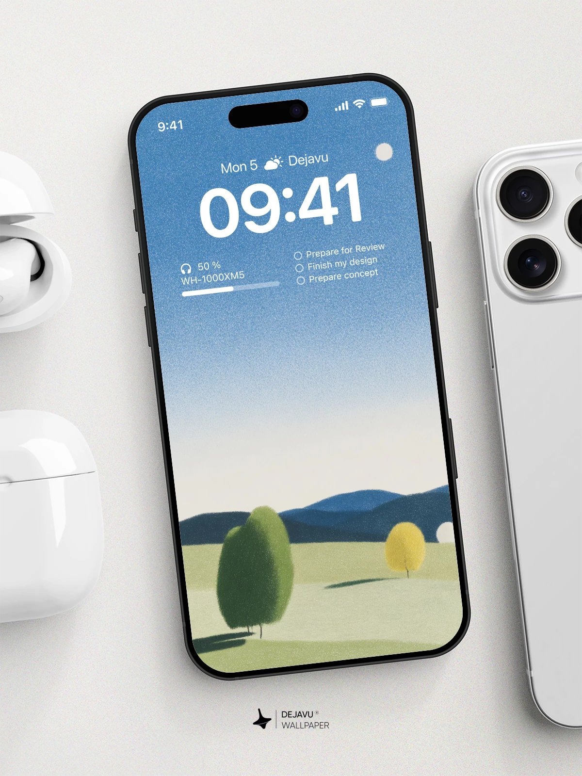 Minimalist Landscape Wallpaper 4K for iPhone Lock Screen