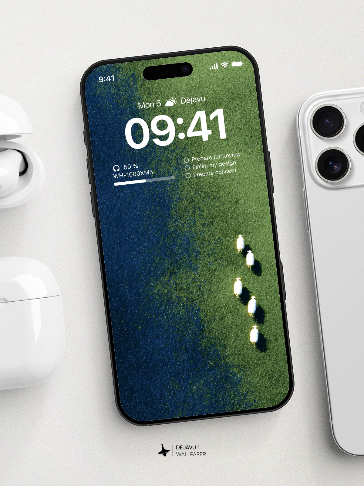 Sheep in Field Wallpaper 4K for iPhone Lock Screen
