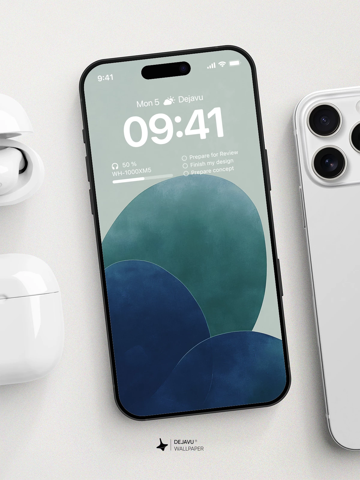 Abstract Blue Wallpaper 4K for iPhone Lock Screen