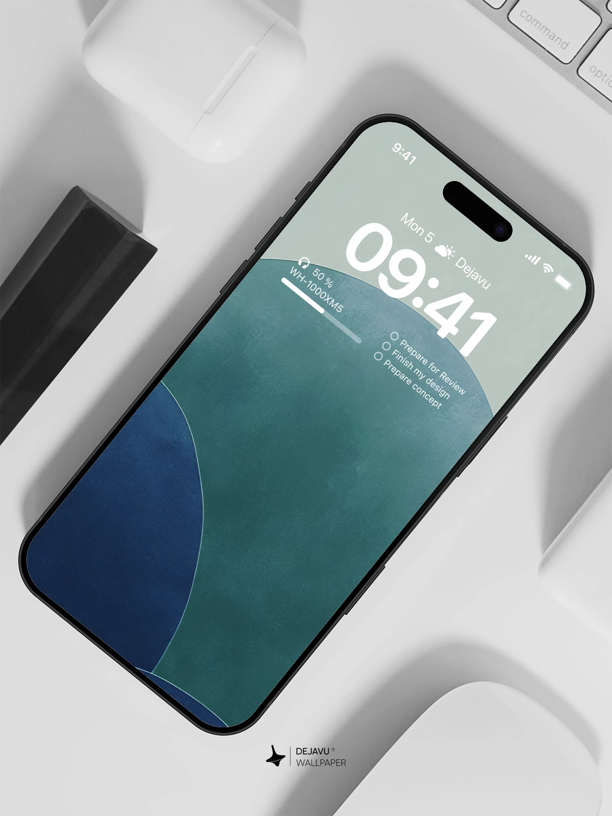 Abstract Blue Wallpaper 4K for iPhone Lock Screen