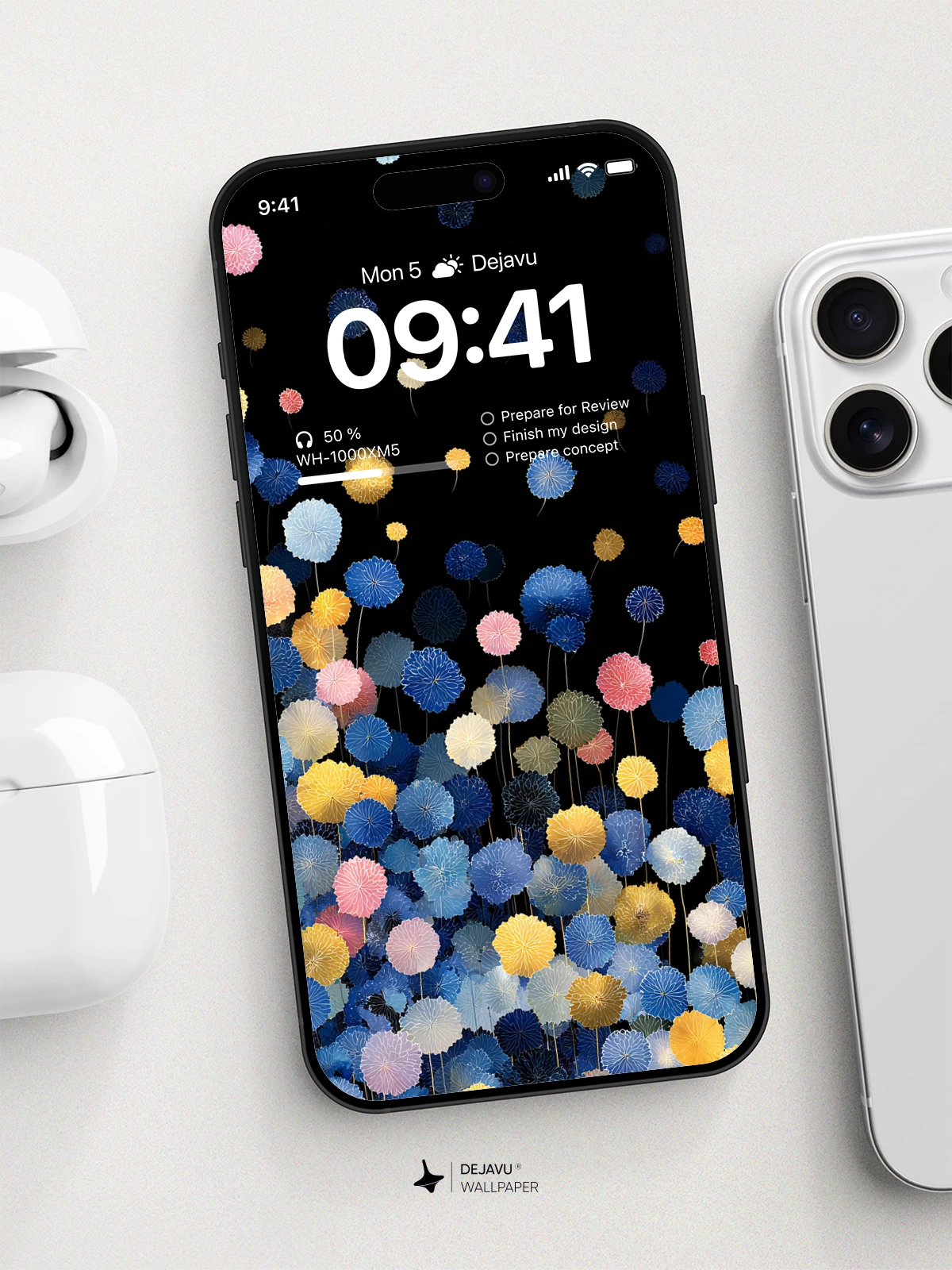 Colorful Abstract Floral Wallpaper 4K for iPhone Lock Screen