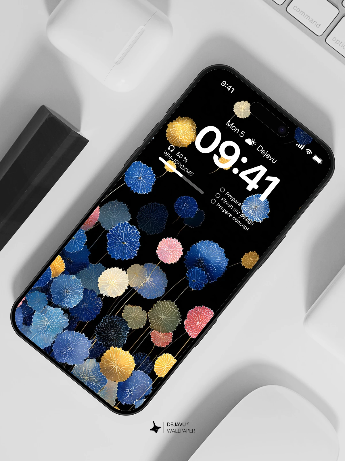 Colorful Abstract Floral Wallpaper 4K for iPhone Lock Screen