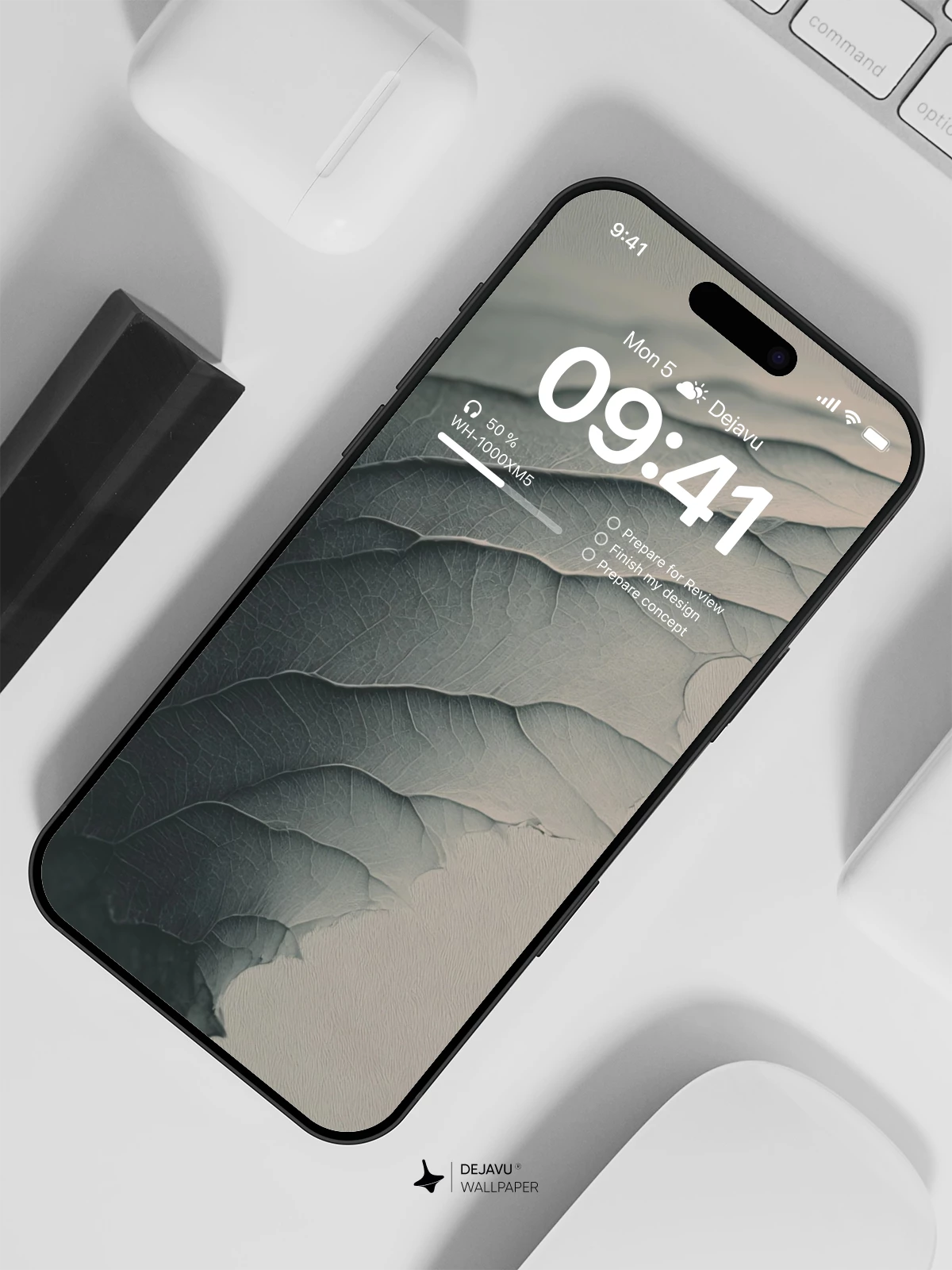 Abstract Leaf Texture Wallpaper 4K for iPhone Lock Screen