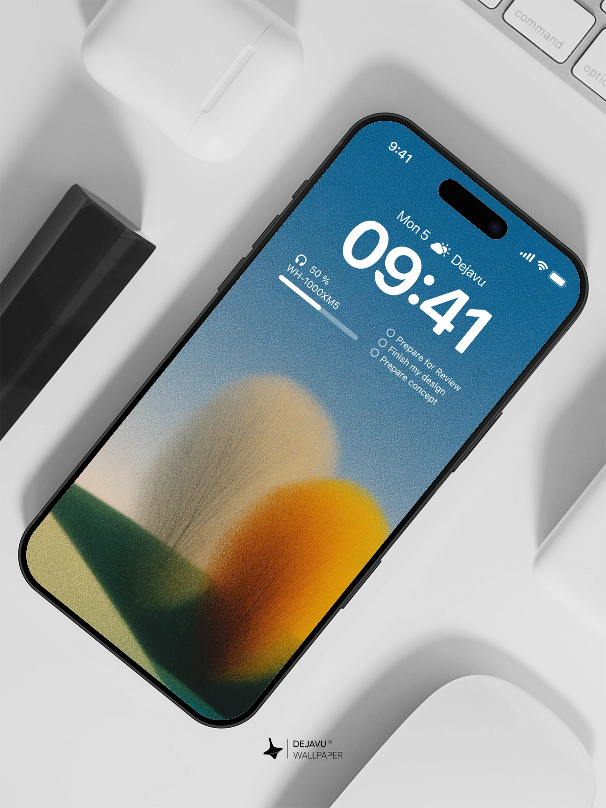 Minimalist Blue Sky Wallpaper 4K for iPhone Lock Screen