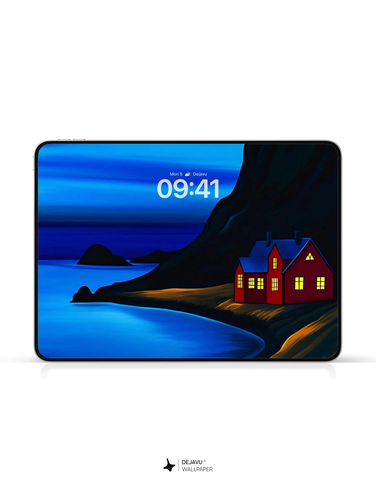 Coastal Night House Wallpaper 4K for iPhone Lock Screen
