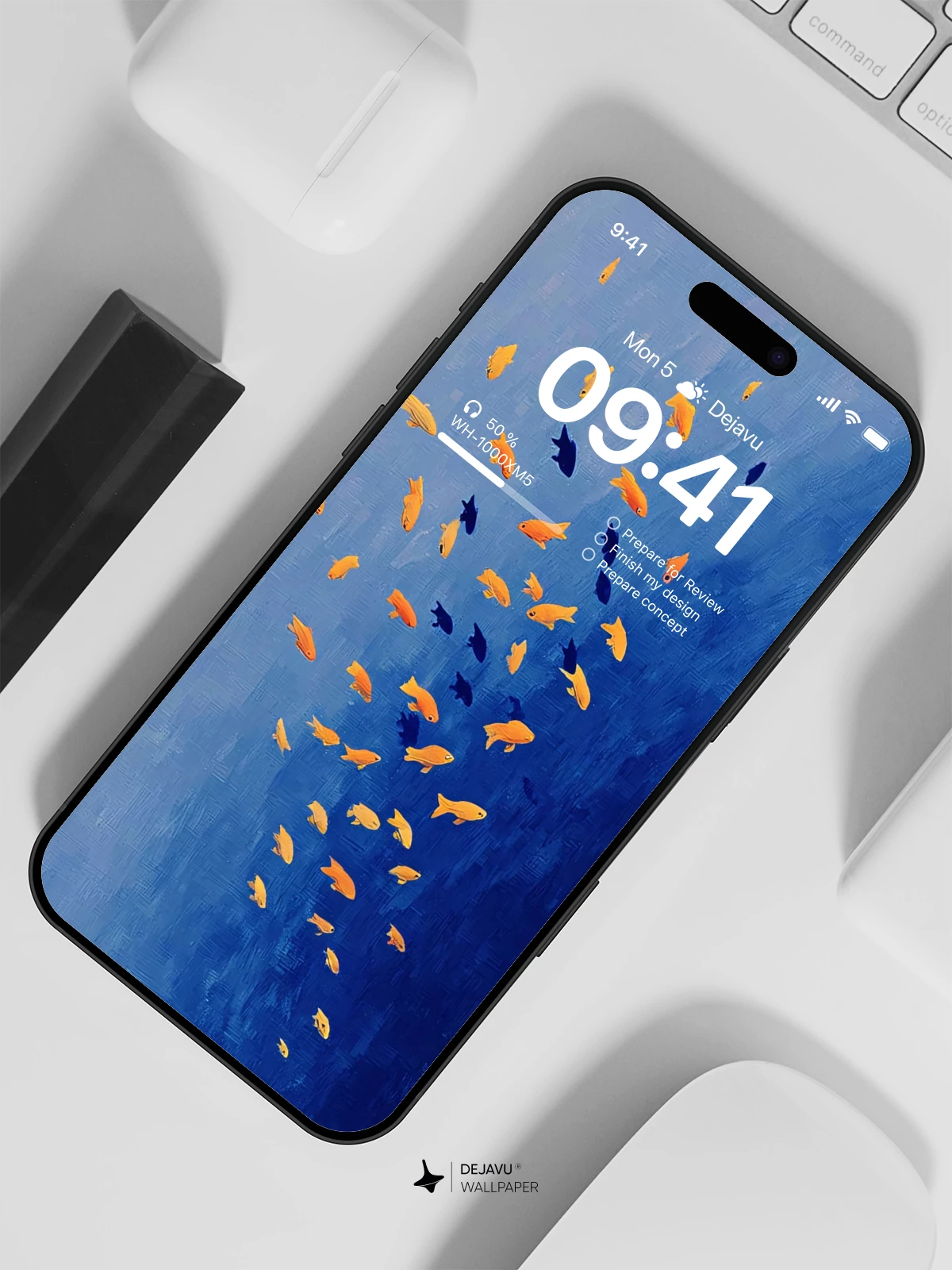 Orange Fish School Wallpaper 4K for iPhone Lock Screen