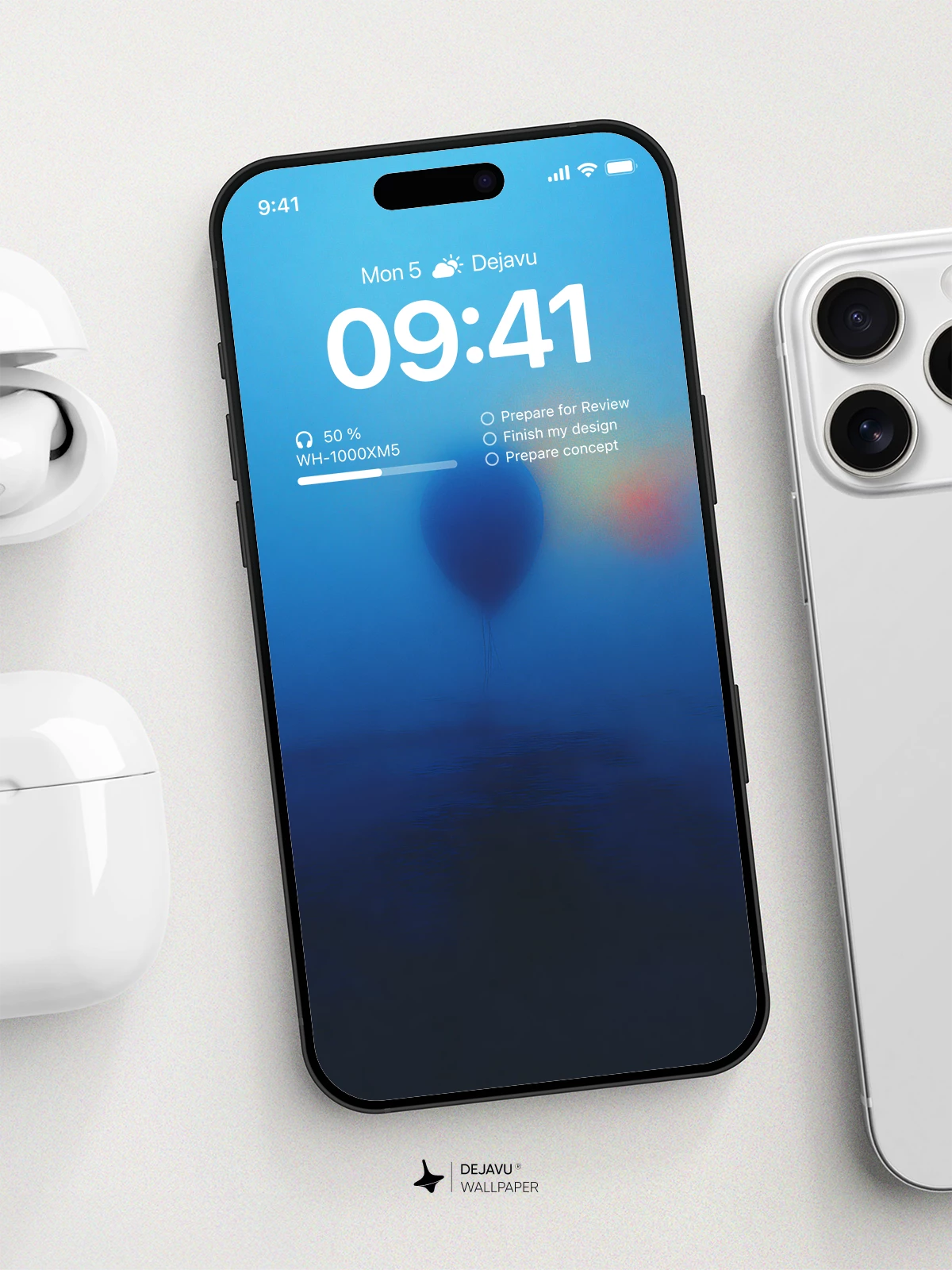 Blue Balloon Wallpaper 4K for iPhone Lock Screen