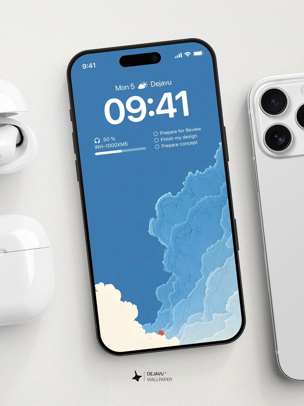 Blue Sky Cloud Wallpaper 4K for iPhone Lock Screen