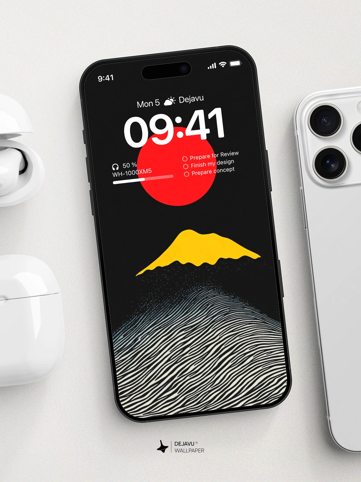Mount Fuji Minimal Wallpaper 4K for iPhone Lock Screen