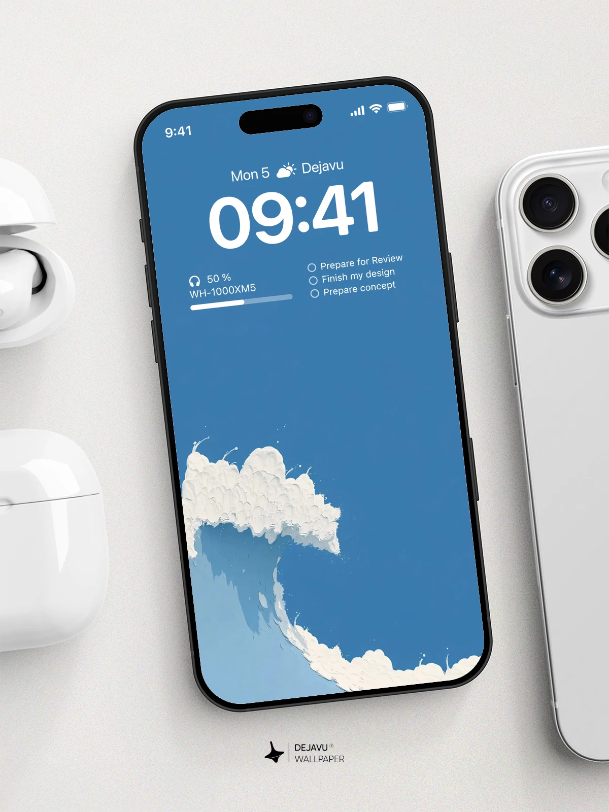 Blue Sky Clouds Wallpaper 4K for iPhone Lock Screen