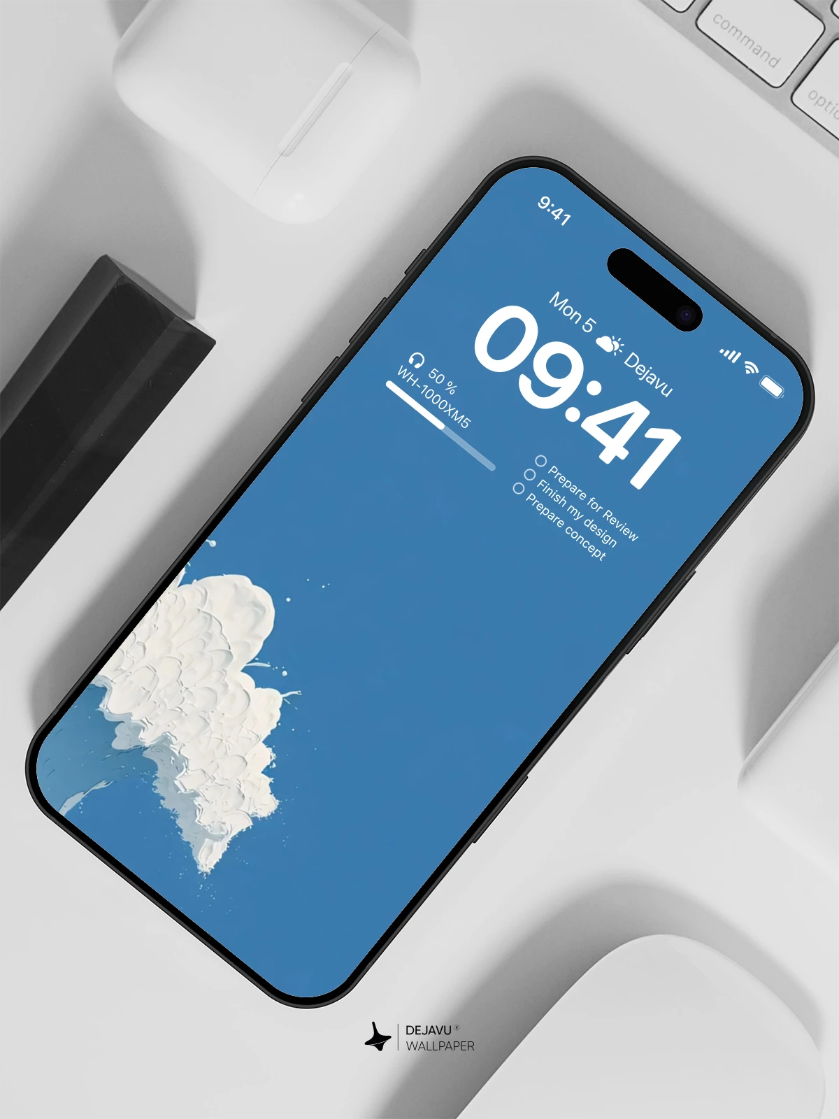 Blue Sky Clouds Wallpaper 4K for iPhone Lock Screen