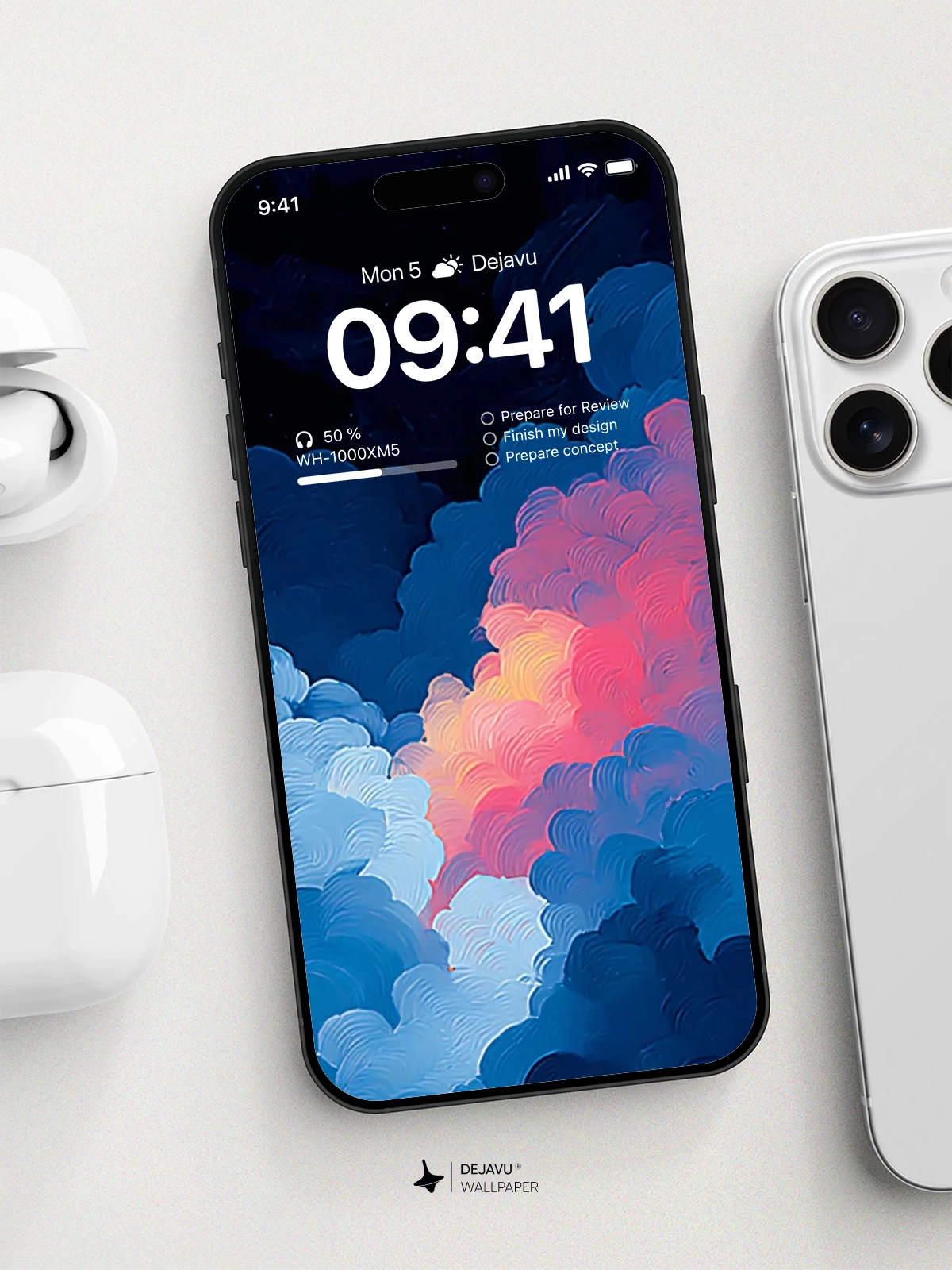 Blue and Pink Cloud Wallpaper 4K for iPhone Lock Screen