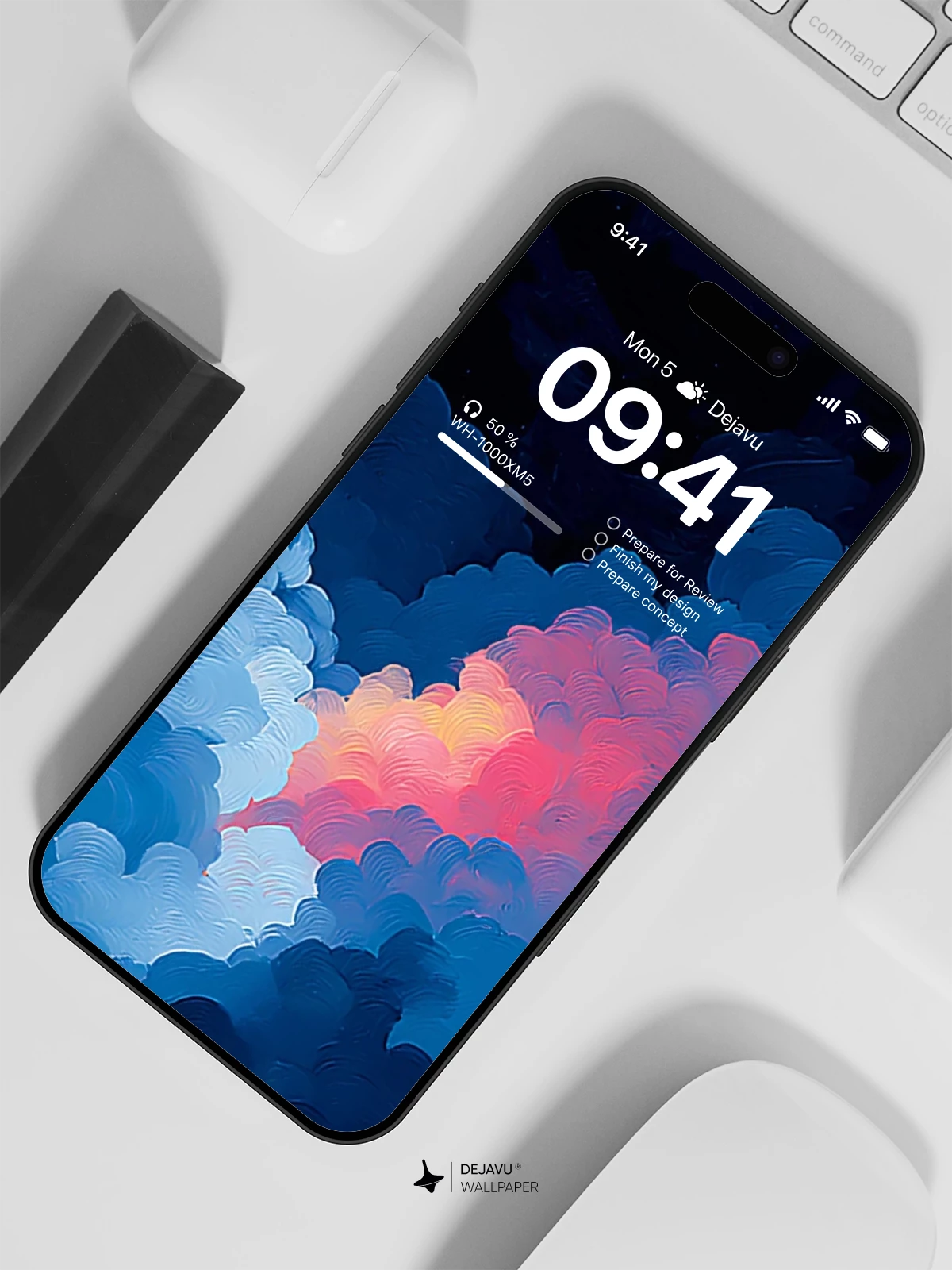 Blue and Pink Cloud Wallpaper 4K for iPhone Lock Screen