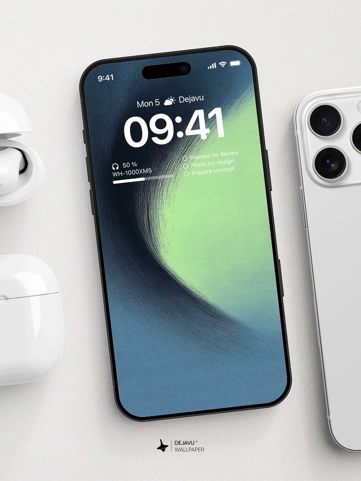 Blue and Green Abstract Wallpaper 4K for iPhone Lock Screen