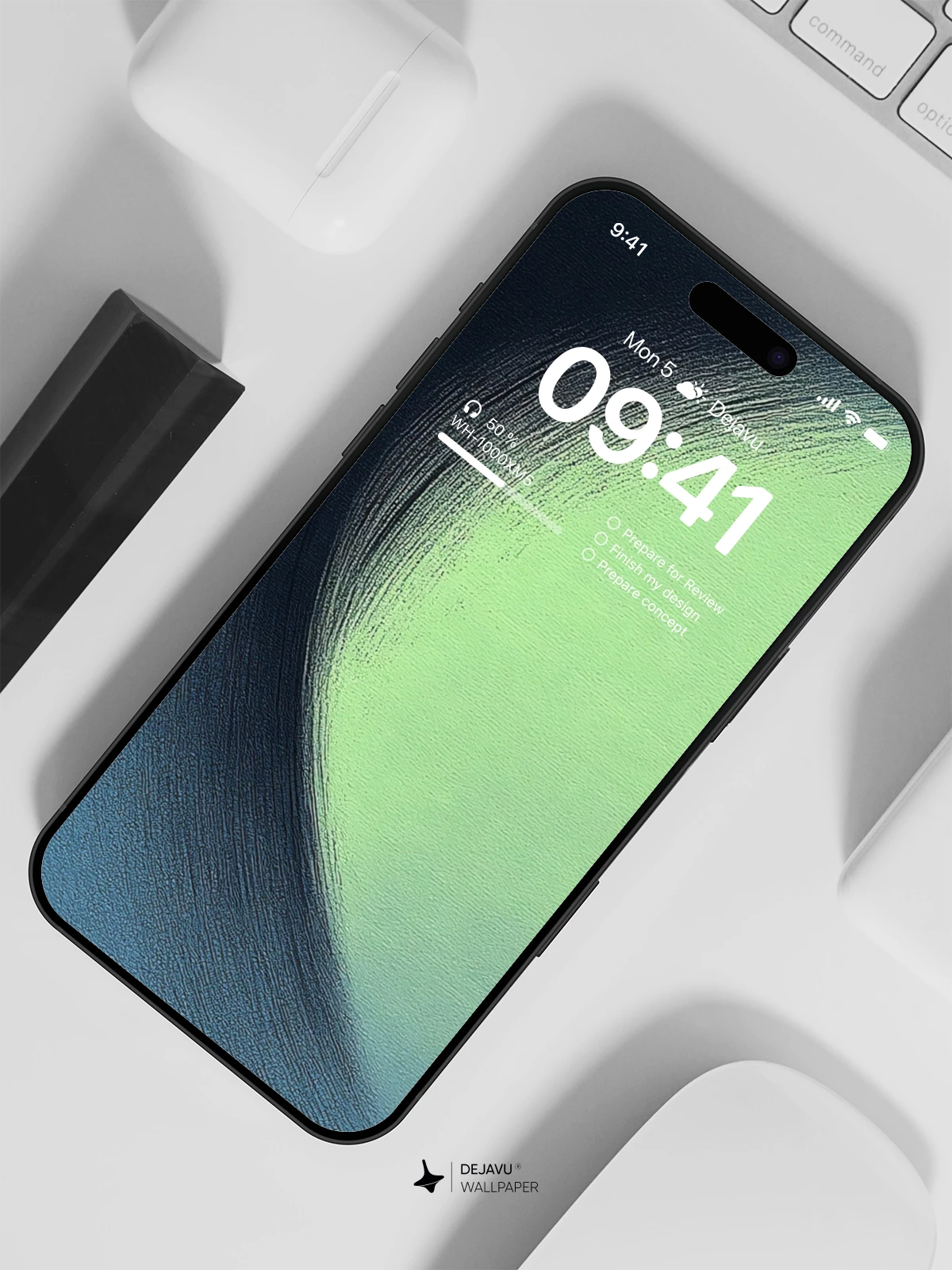 Blue and Green Abstract Wallpaper 4K for iPhone Lock Screen