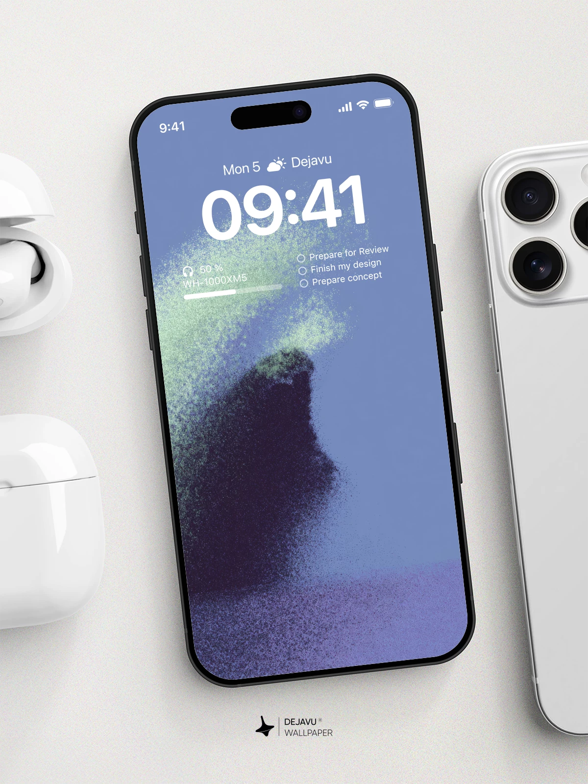 Abstract Gradient Particle Wallpaper 4K for iPhone Lock Screen