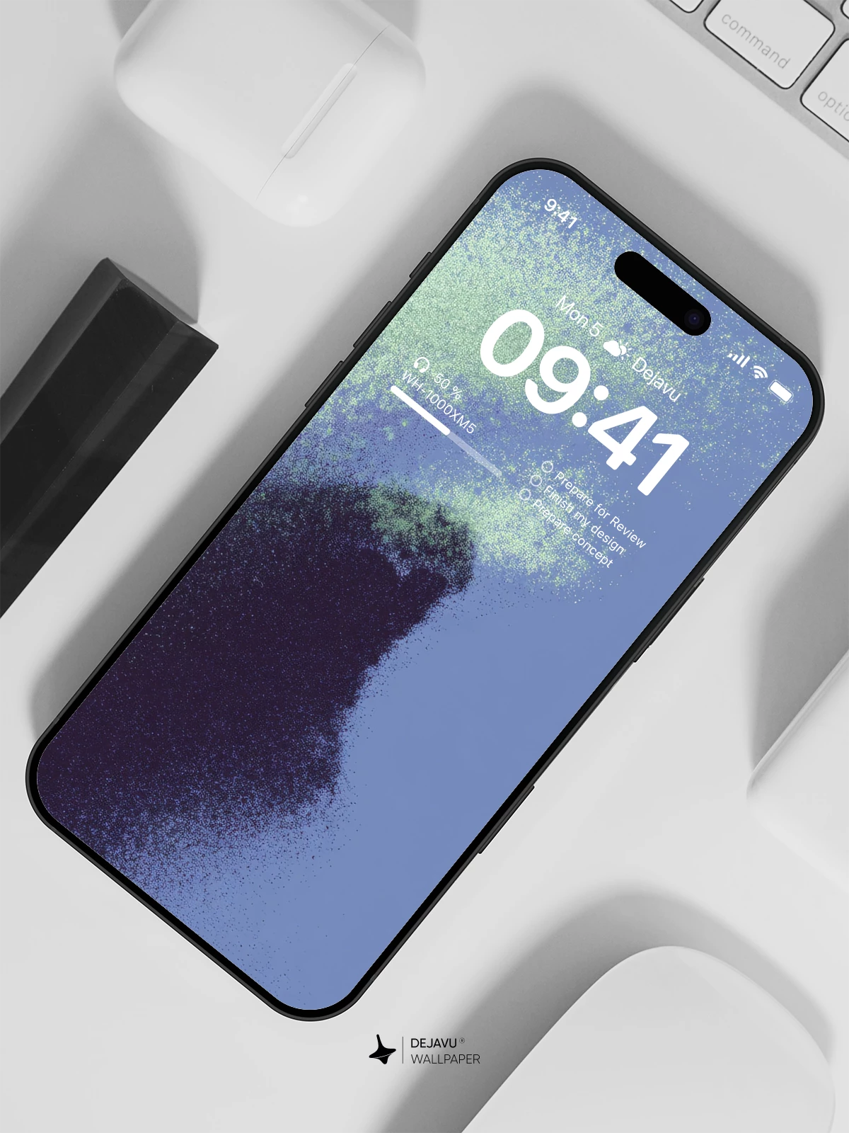 Abstract Gradient Particle Wallpaper 4K for iPhone Lock Screen
