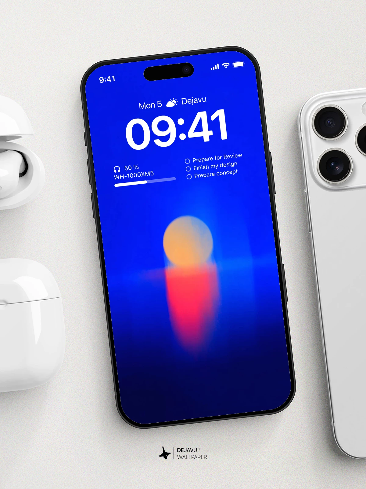 Blue and Red Gradient Wallpaper 4K for iPhone Lock Screen