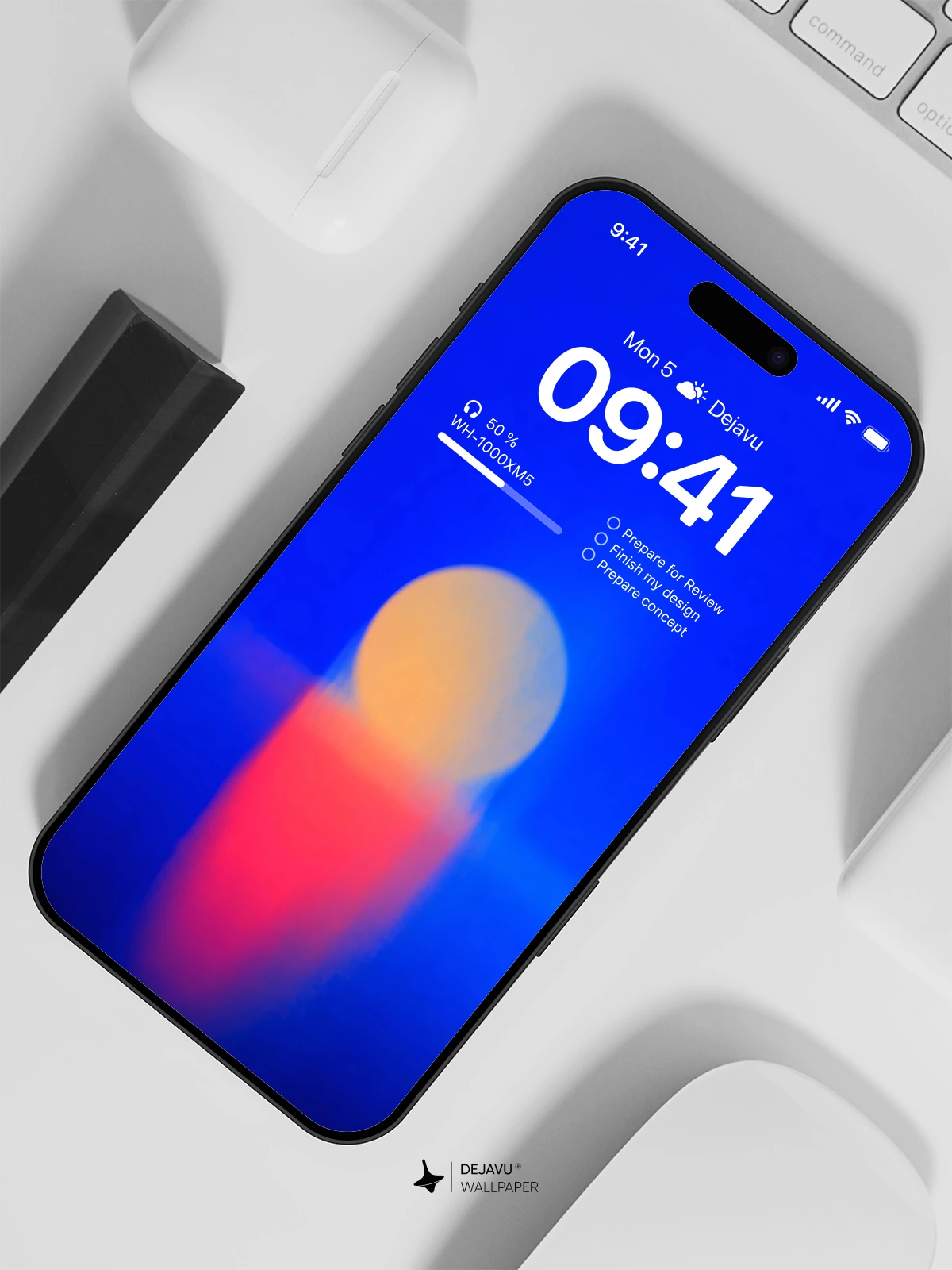 Blue and Red Gradient Wallpaper 4K for iPhone Lock Screen