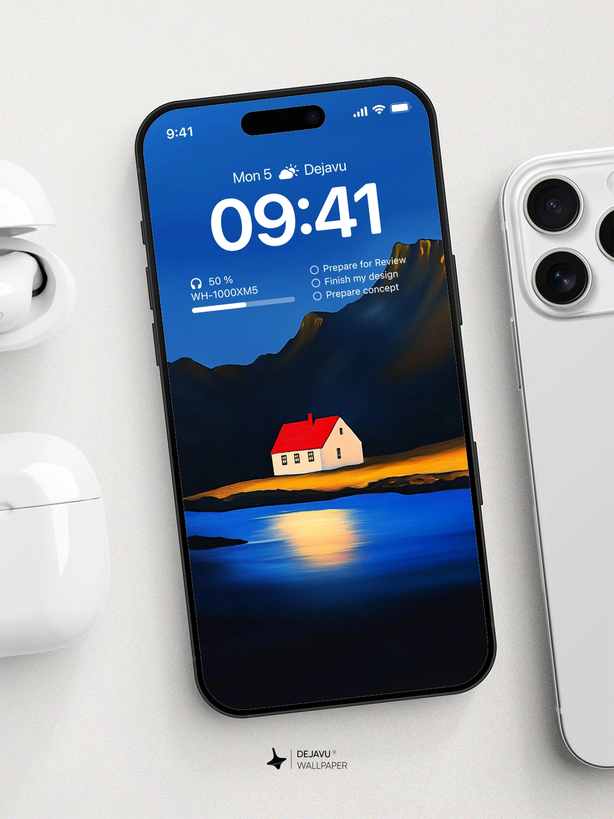 Red Roof House Wallpaper 4K for iPhone Lock Screen