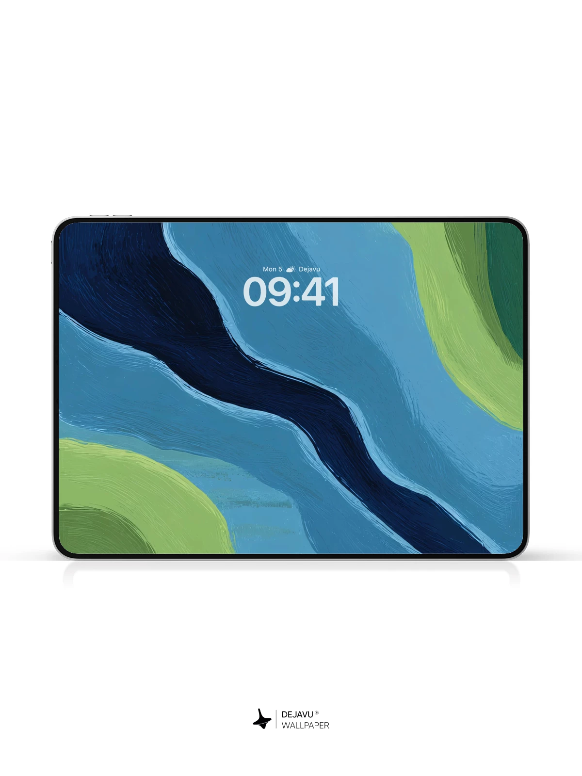 Abstract Blue and Green Wallpaper 4K for iPhone Lock Screen
