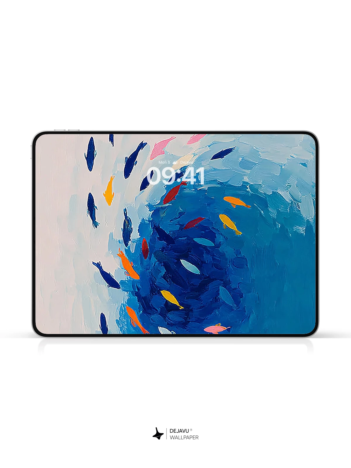 Abstract Ocean Fish Wave Wallpaper 4K for iPhone Lock Screen