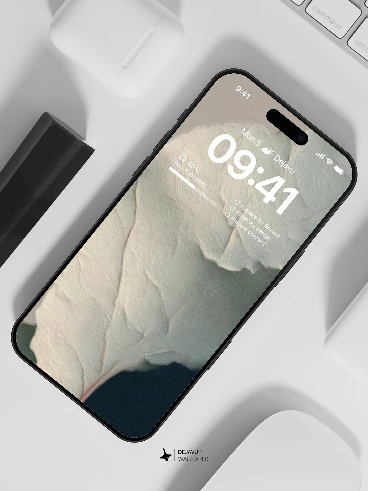 White Leaf Wallpaper 4K for iPhone Lock Screen