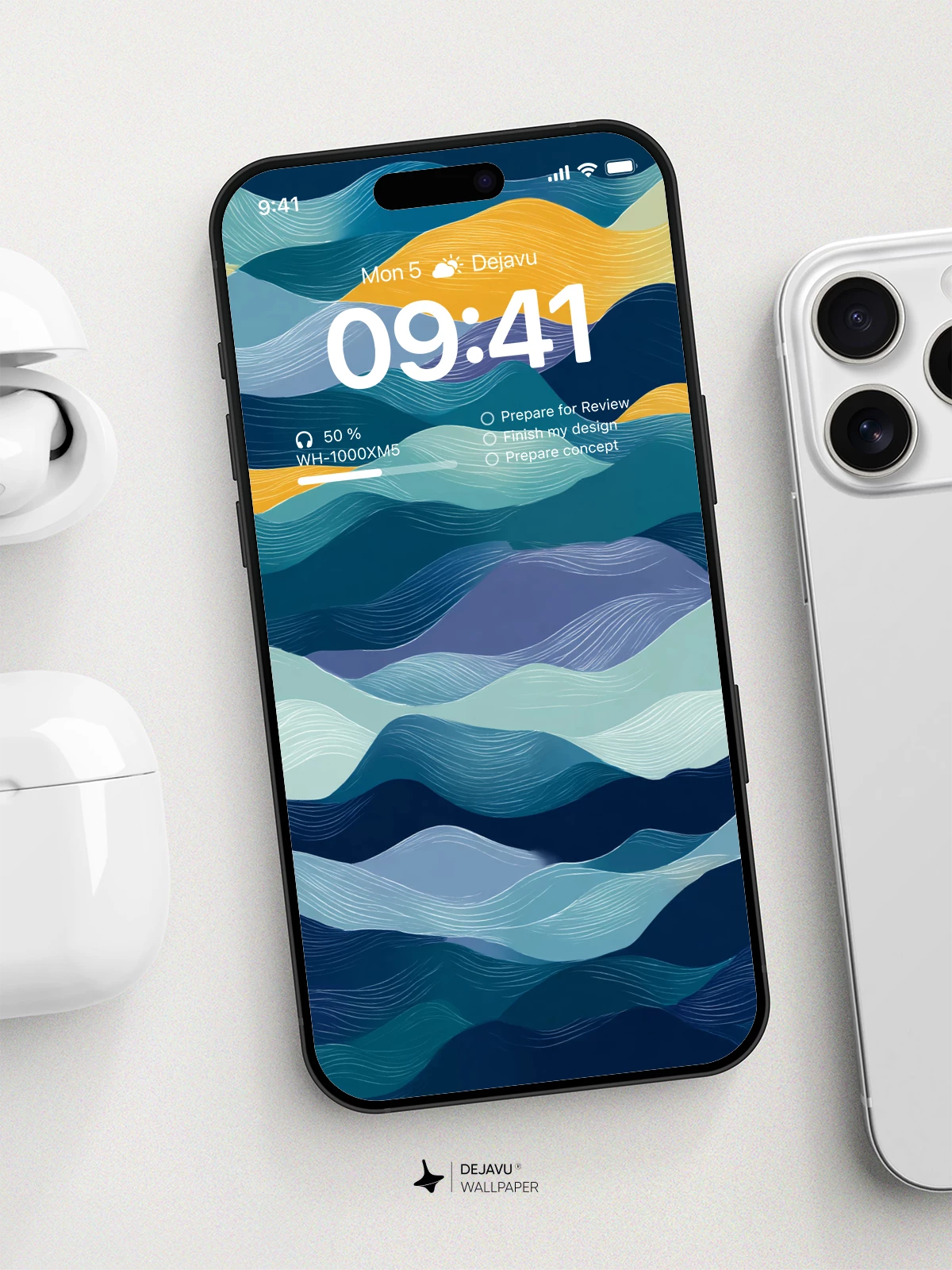 Abstract Wave Pattern Wallpaper 4K for iPhone Lock Screen