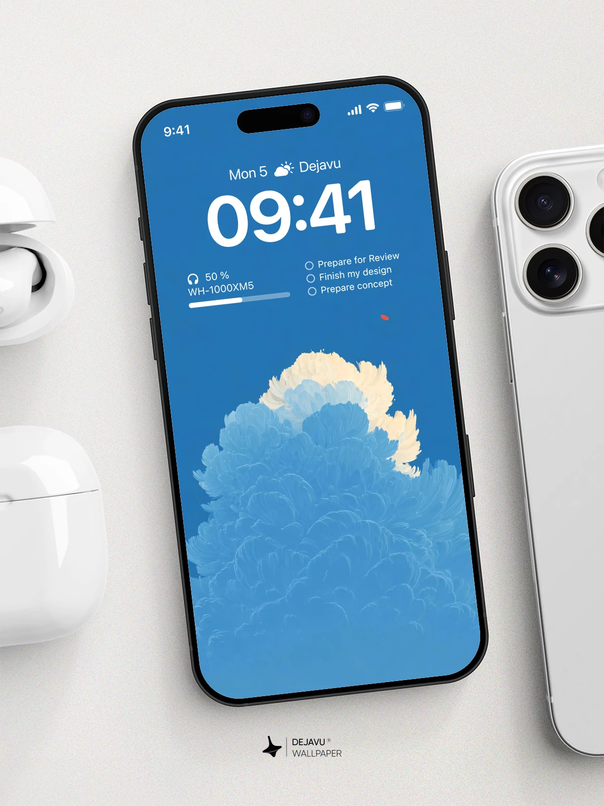 Blue Cloud Wallpaper 4K for iPhone Lock Screen