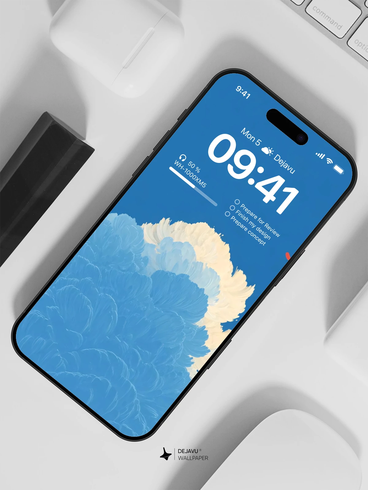 Blue Cloud Wallpaper 4K for iPhone Lock Screen