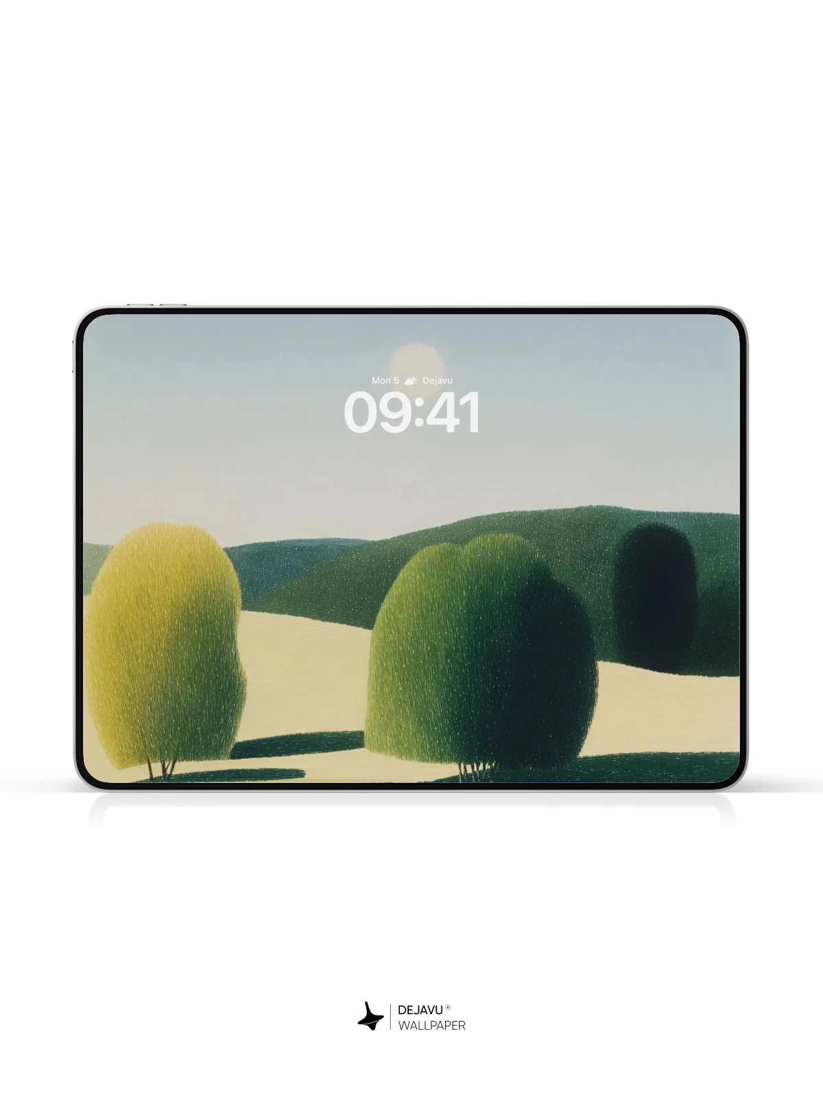 Minimal Green Landscape Wallpaper 4K for Mobile Background