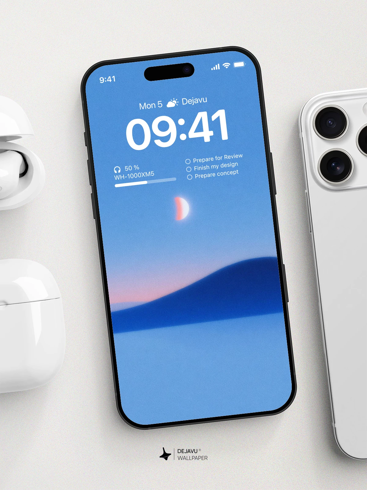 Moon Landscape Wallpaper 4K for iPhone Lock Screen