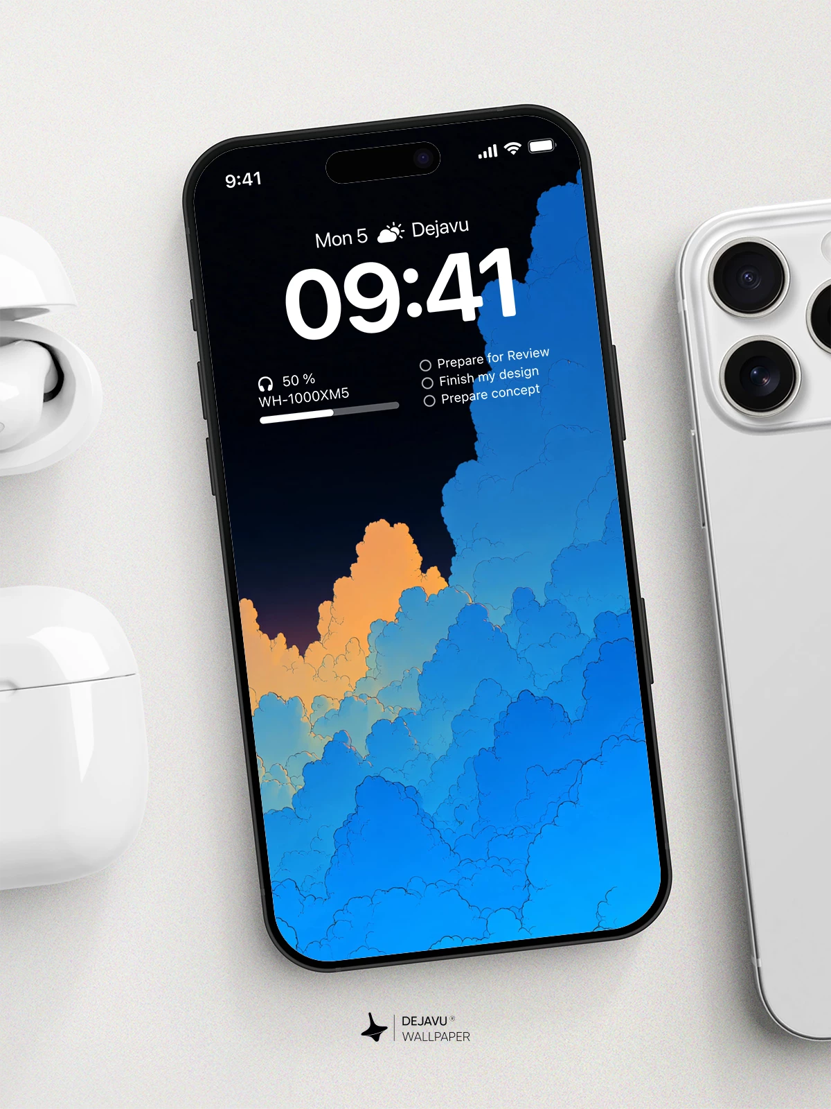 Clouds Gradient Wallpaper 4K for iPhone Lock Screen