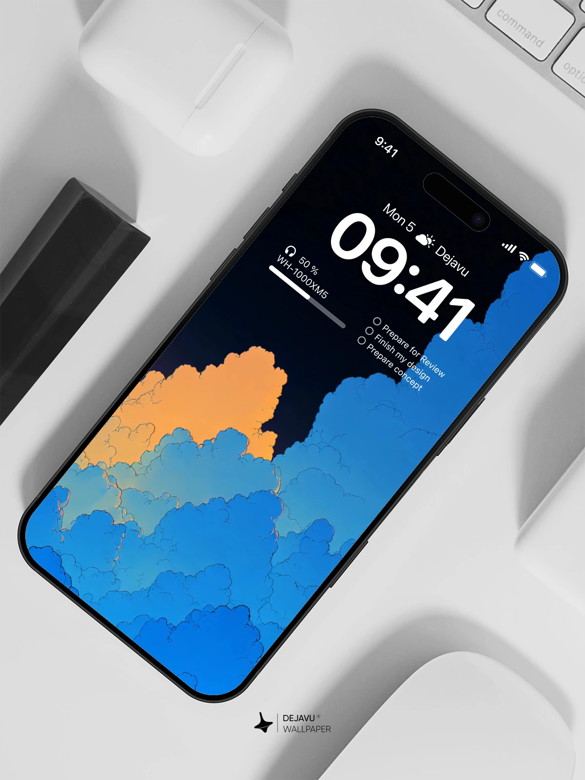 Clouds Gradient Wallpaper 4K for iPhone Lock Screen