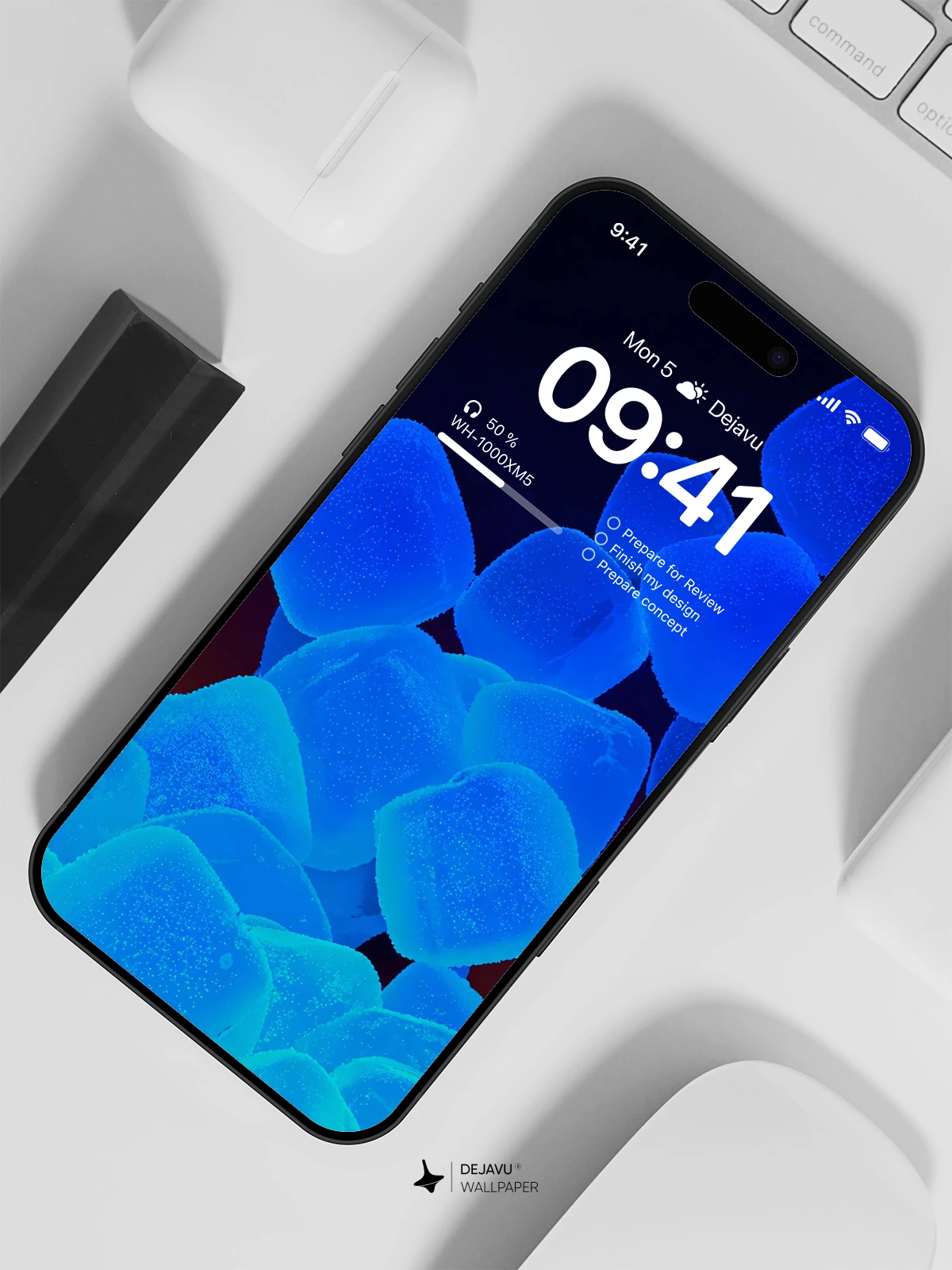 Blue Ice Cube Wallpaper 4K for iPhone Lock Screen