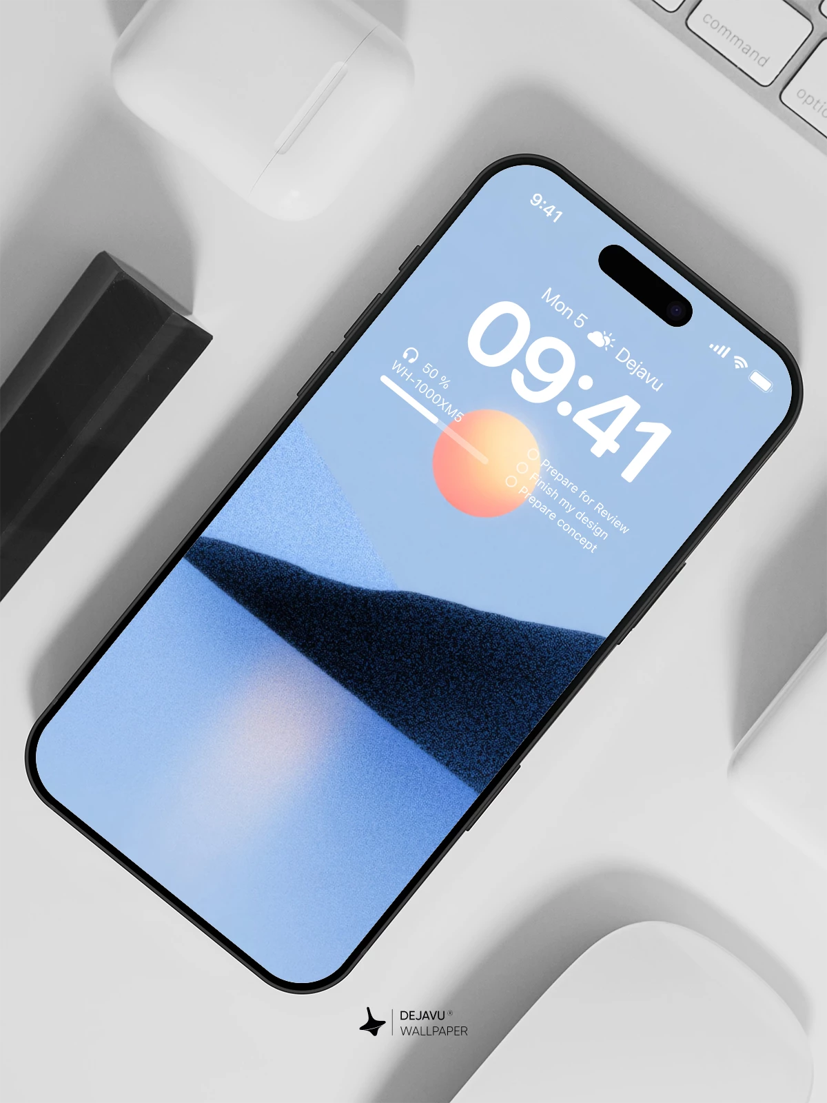 Sunset Over Mountain Wallpaper 4K for iPhone Lock Screen