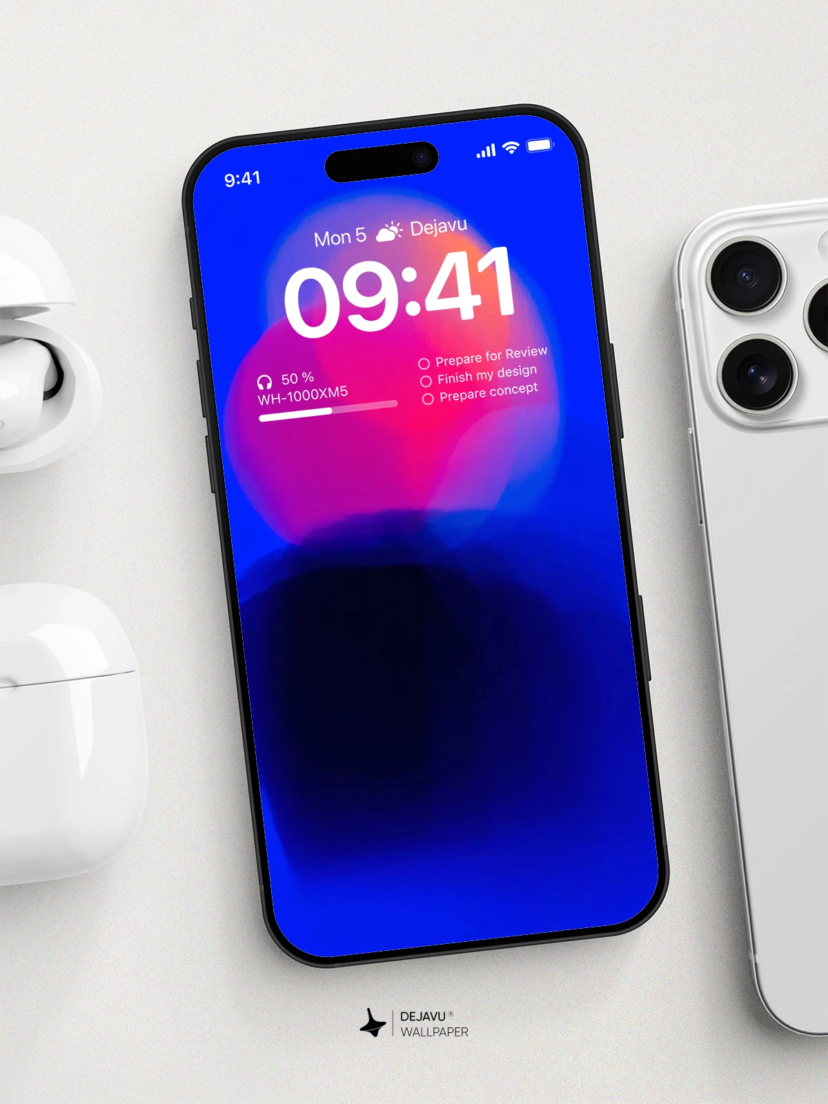 Abstract Blue and Pink Gradient Wallpaper 4K for iPhone Lock Screen