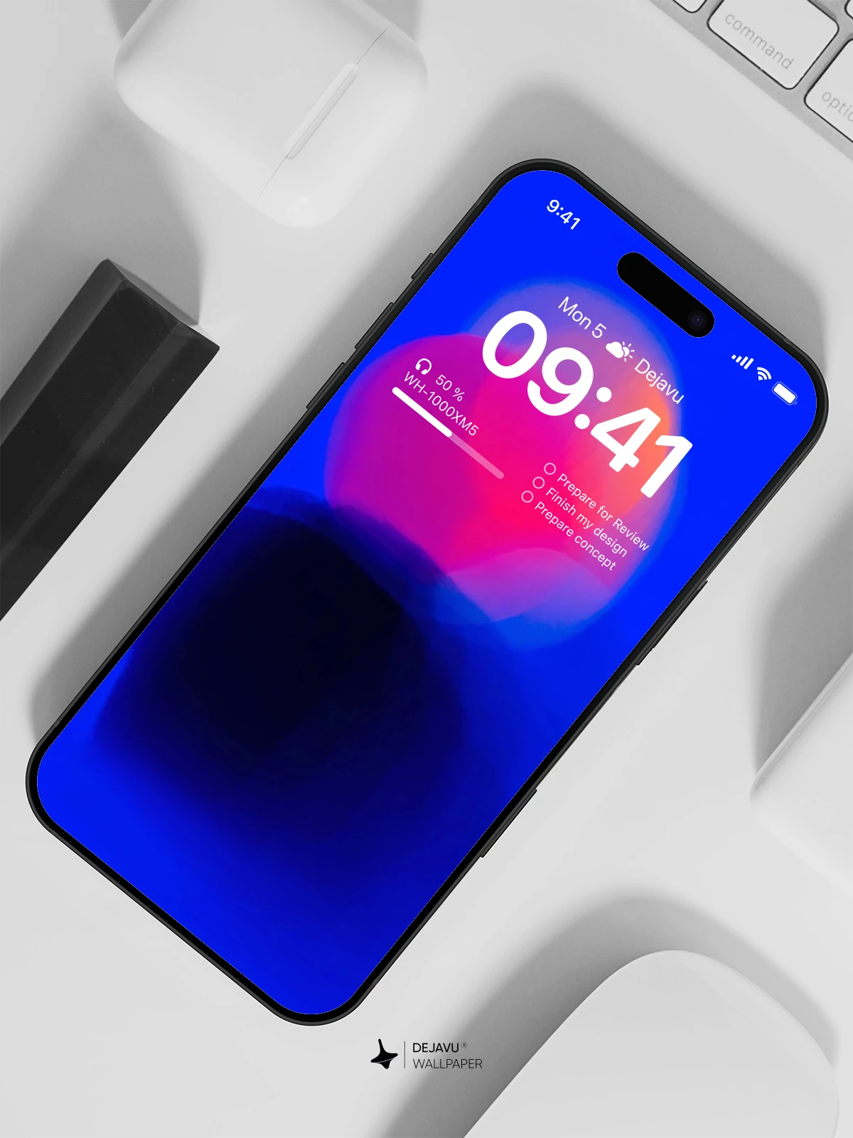 Abstract Blue and Pink Gradient Wallpaper 4K for iPhone Lock Screen