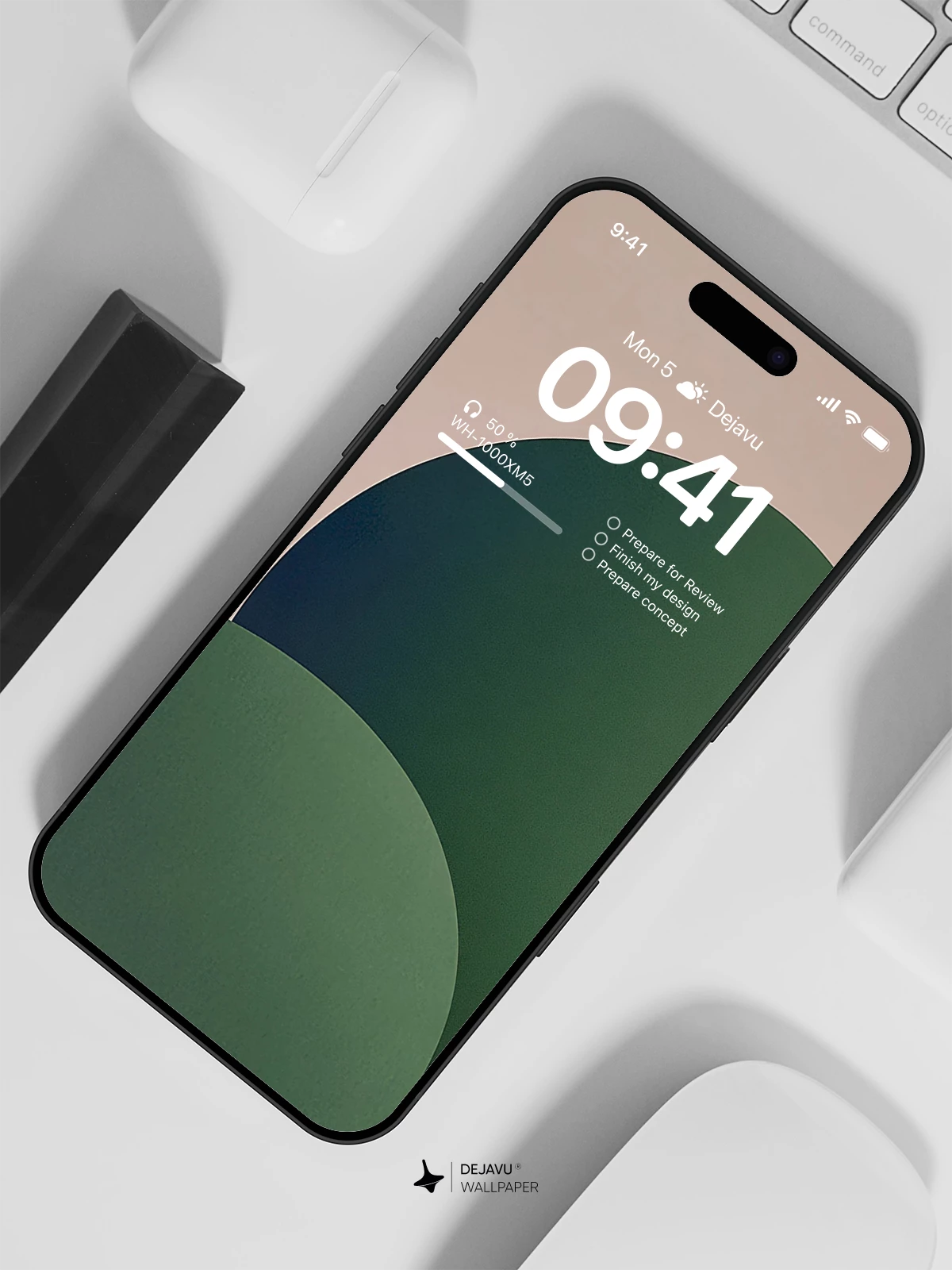 Abstract Green Wallpaper 4K for iPhone Lock Screen