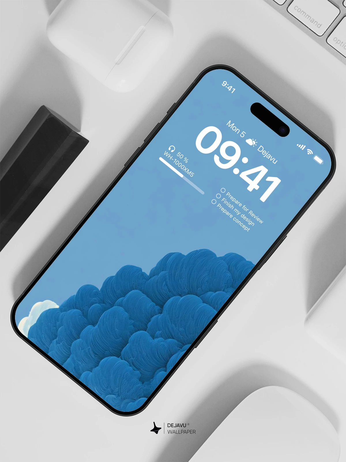 Blue Clouds Wallpaper 4K for iPhone Lock Screen
