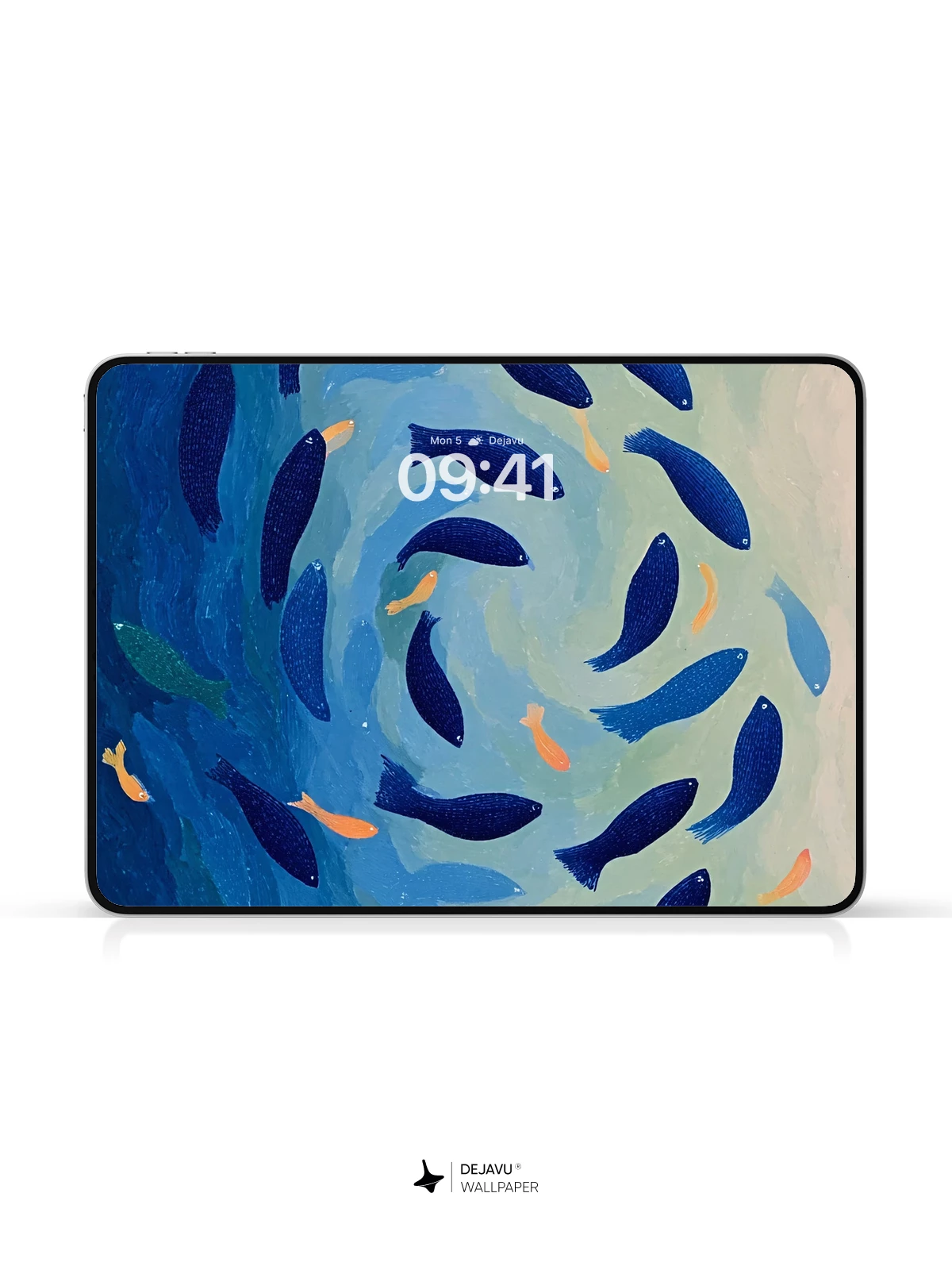 Blue Fish School Wallpaper 4K for iPhone Lock Screen