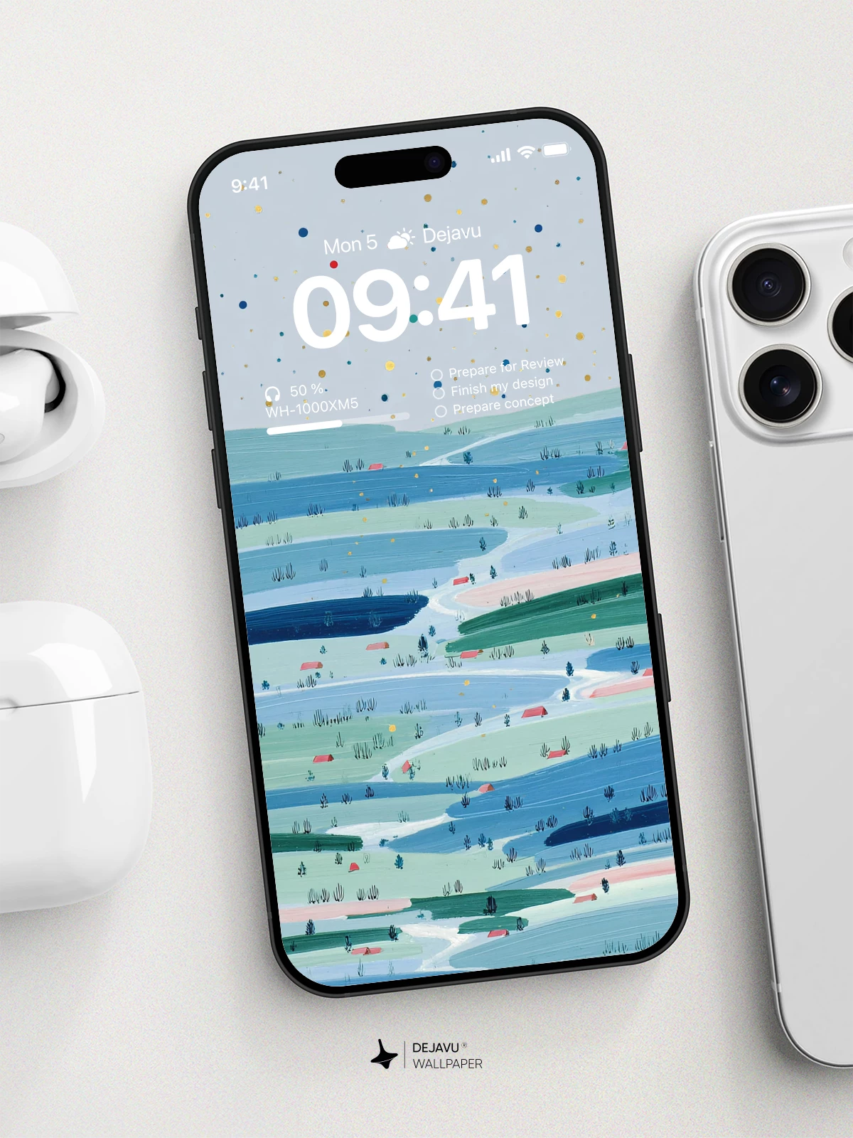Abstract Landscape Wallpaper 4K for iPhone Lock Screen